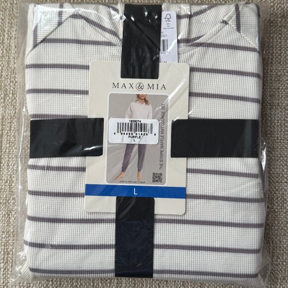 Max and Mia Ladies Waffle Knit Lounge Set New with Tags - Picture 4 of 5